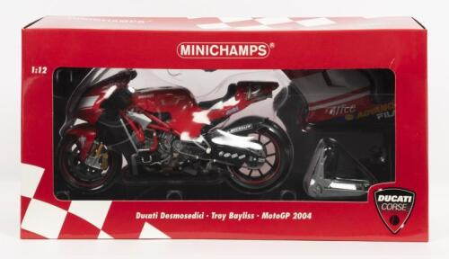 DUCATI: A NOS 1:12 scale Minichamps Ducati Desmosedici MotoGP 2004 #12 Troy Bayliss die-cast model