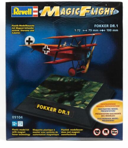 REVELL: A NOS 1:72 scale Revell Fokker DR1 Sealed Model Kit with Magnet Hover Technology