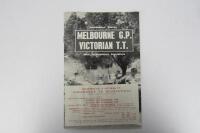 MELBOURNE G.P: 1958 Melbourne Grand Prix & Victorian T.T Final Supplementary Regulations booklet.