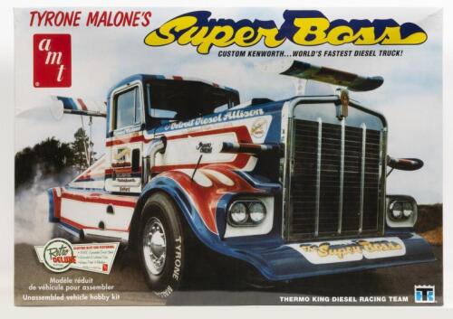 AMT: A NOS 1:25 scale AMT Tyrone Malone's "Super Boss" Custom Kenworth Sealed Model Kit