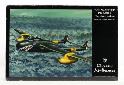 CLASSIC AIRFRAMES: A NOS 1:48 scale Classic Airframes D.H. Vampire Sealed Model Kit including Australian Decals
