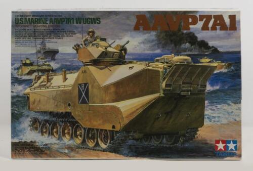 TAMIYA: A NOS 1:35 scale Tamiya U.S. Marine AAVP7A1 W/UGWS Sealed Model Kit