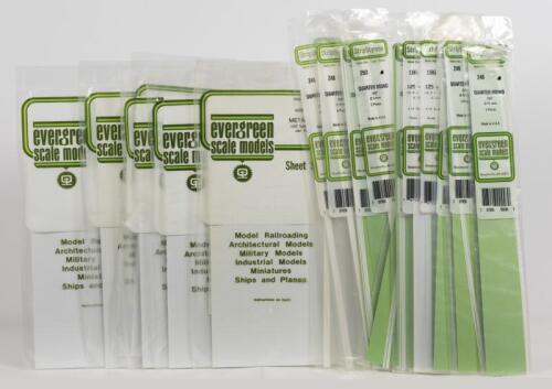 EVERGREEN: NOS Evergreen Styrene Sheets & Strips approx 23