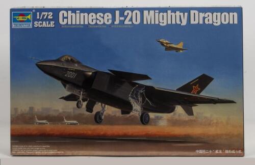 TRUMPETER: A NOS 1:72 scale Trumpeter Chinese J-20 Mighty Dragon Aircraft Sealed Model Kit