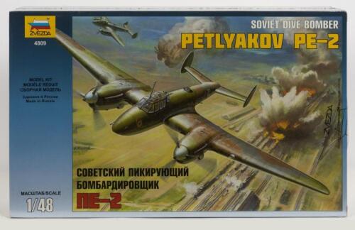 ZVEDA: A NOS 1:48 scale Zveda Soviet Petlyakov Dive Bomber Aircraft Sealed Model Kit