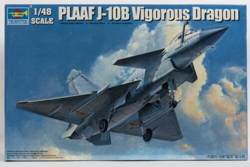 TRUMPETER: A NOS 1:48 scale Trumpeter PLAAF J-10B Vigorous Dragon Aircraft Sealed Model Kit