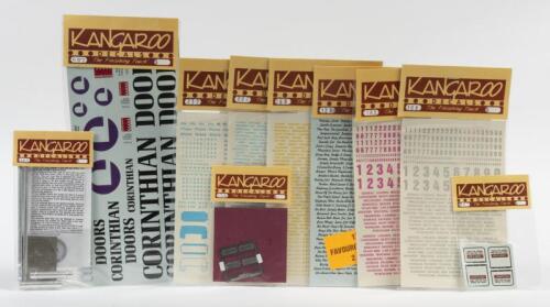 TRUCK DECALS: NOS 1:24/25 scale Kangaroo Truck Decals including Mud Flaps/Number Plate Surrounds/Truck Names/Exhaust Pipes/Numbers & Place Names & Corinthian Doors Decals - Approx 10 packs
