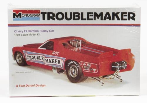 MONOGRAM: A NOS 1:24 scale Monogram Chevy El Camino Funny Car "Troublemaker" Sealed Model Kit
