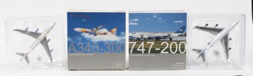 DRAGON WINGS: 2 NOS 1:400 scale Dragon Wings Aircraft: Boeing 747-200 "Aerolineas" & Airbus A340-300 "Austrian-Wiener Philharmoniker" die-cast models