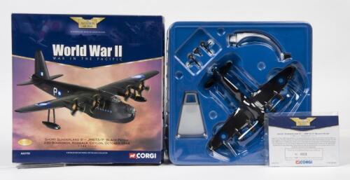 CORGI: A NOS 1:144 scale Corgi Short Sunderland III "Black Peter" 230 Squadron 1944 die-cast model numbered limited edition