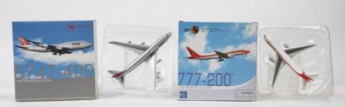 DRAGON WINGS: 2 NOS 1:400 scale Dragon Wings Boeing Aircraft: B747-400 NWA & B777-200 Angola Airlines die-cast models