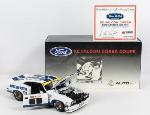 FORD: A NOS 1:18 scale Autoart Ford XC Falcon #1 Moffat/Ickx 1978 Bathurst "Moffat Ford Dealers" die-cast model with signed numbered Certificate of Authenticity and original Allan Moffat signature on roof