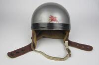 SVEMO RACING HELMET: A composite 1950's SVEMO racing helmet. - 4