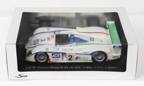 AUDI: A NOS 1:18 scale Spark Model Audi R8 3rd 2005 Le Mans Champion Racing #2 Biela/Pirro/McNish