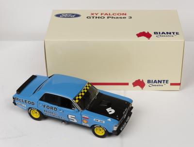 FORD: A NOS 1:18 scale Biante Ford XY Falcon GT-HO John Goss "McLeod Ford" #5 die cast model with opening parts and Certificate of Authenticity