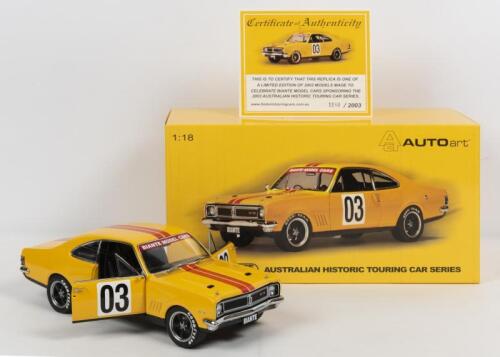 HOLDEN: A NOS 1:18 scale Biante Holden HT Monaro #03 2003 Australian Historic Touring Car Series die-cast model with numbered Certificate of Authenticity