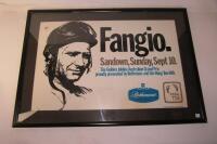 FANGIO: An original poster from the 1978 Sandown Golden Jubilee APG