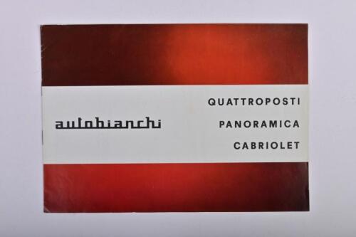 AUTOBIANCHI: An original Autobianchi sales brochure. QUATTROPOSTI, PANORAMICA, CABRIOLET model information