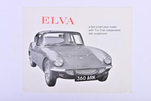 ELVA: A 1964 'ELVA' sales brochure