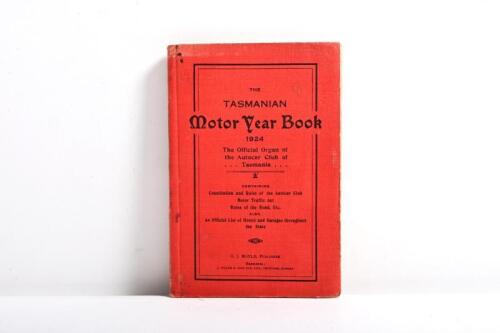 TASMANIA: A soft cover book "The Tasmanian&nbsp;Motor Year Book 1924" published by GJ Boyle