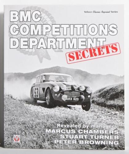 BMC/BL: 'BMC COMPETITIONS DEPARTMENT SECRETS' softcover book by Marcus Chambers, Stuart Turner, Peter Browning