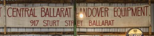 BALLARAT: A large "Central Ballarat Landover Equipment" dealers canvas banner