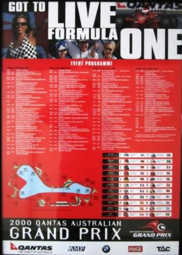 AUSTRALIAN GRAND PRIX: 2000 Australian Grand Prix poster.