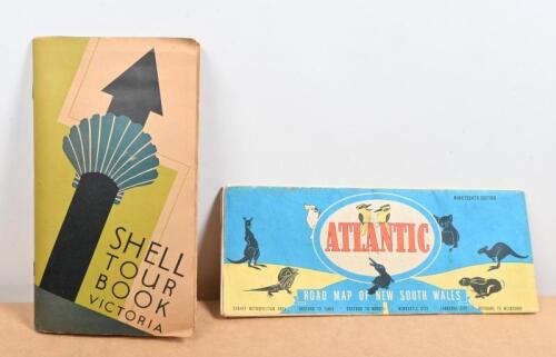 ROAD MAPS: Two vintage Australian Road Maps covering New South Wales and Victoria. "Shell Tour Book Victoria" booklet housing six maps & Nineteenth Edition&nbsp;ATLANTIC Esso 'ROAD MAP OF NEW SOUTH WALES'