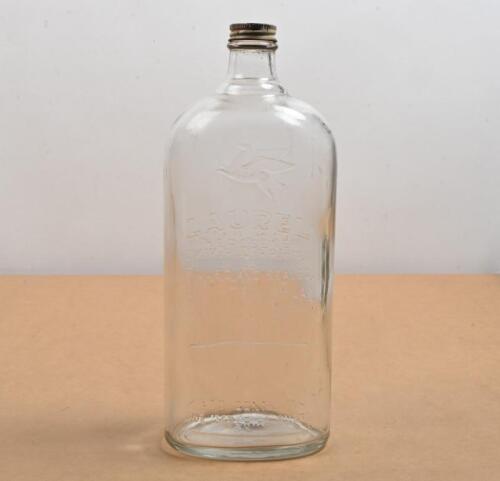 MOBIL: A one quart glass embossed Laurel Kerosene bottle&nbsp;