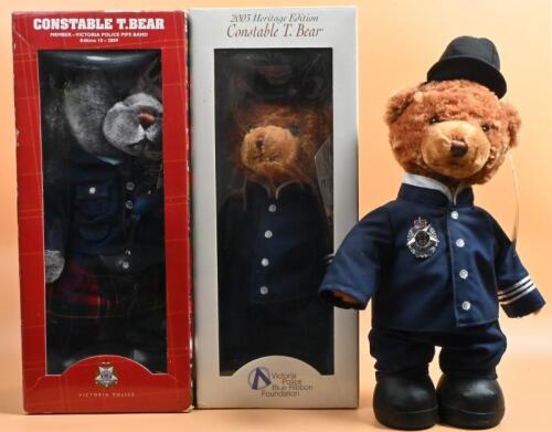 CONSTABLE T BEAR: Three Special Edition Victoria Police Constable T. Bear's in traditional Victoria Police member and band uniforms
