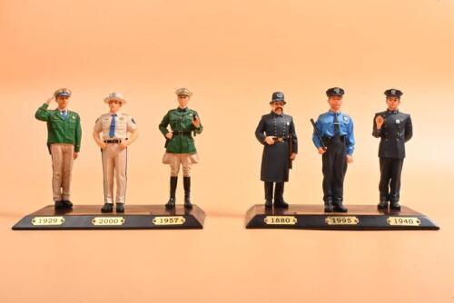 POLICE FIGURINE SETS: Two Liberty Classics figurine sets comprising of 'New York Police Department' and 'California Highway Patrol' themed sets