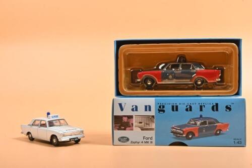 FORD: Two 1:43 scale Lledo Collectibles Ford Zephyr 4 MK III models. RAF Bomb Disposal model (VA60001) & 'POLICE' models