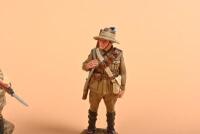 WWI: A collection of Australian Light Horse all metal figurines by KING & COUNTRY. Australian Flag Bearer, Australian Standing Firing Rifle & Australian Kneeling Firing Rifle - 2