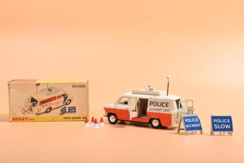 DINKY: A DINKY Ford Transit Van in 'POLICE ACCIDENT UNIT' livery (287). With Accessories