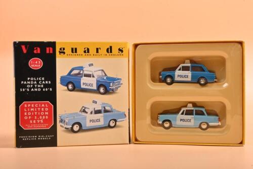 POLICE PANDAS: A 1:43 scale Lledo Vanguards Police Panda Car Set (ITEM No. PC2002). Triumph Herald & Hillman Imp in 'POLICE' livery