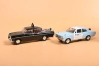 VAUXHALL: Three 1:43 scale Lledo Collectibles Vauxhall models. two identical Vauxhall Velox PA STOCKPORT BOROUGH POLICE (VA6708) models & Vauxhall Viva models - 4