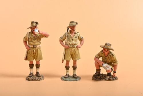EIGHTH ARMY: Three KING & COUNTRY 'EIGHTH ARMY' all metal soldier figurines. EA110 'AUSSIE GOOD DAY MATE' set