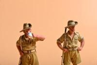 EIGHTH ARMY: Three KING & COUNTRY 'EIGHTH ARMY' all metal soldier figurines. EA110 'AUSSIE GOOD DAY MATE' set - 2