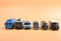 POLICE VANS/TRUCKS: A collection of six international Police vans and trucks. 1970 ALFA ROMEO F12 van in 'CARABINIERI' livery & Renault Estafette in 'GENDARMERIE' dark blue livery - 2