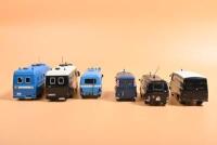 POLICE VANS/TRUCKS: A collection of six international Police vans and trucks. 1970 ALFA ROMEO F12 van in 'CARABINIERI' livery & Renault Estafette in 'GENDARMERIE' dark blue livery - 3