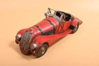 BMW: A large modern interpretation of a BMW 328 in metal, 25cm long - 3