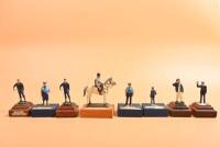 VICTORIA POLICE: A collection of Victoria Police metal figurines. 'MOUNTED TROOPER MELBOURNE POLICE 1851' and POLICE Air Wing figurines