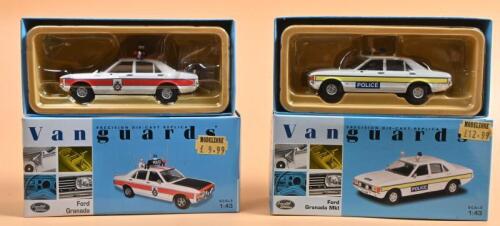 FORD: Two 1:43 Lledo Collectibles Vanguards Limited Edition Ford Granada models. 'ESSEX POLICE' & 'GREATER MANCHESTER POLICE' liveries