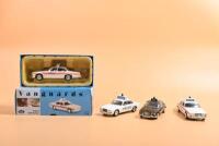 JAGUAR/DAIMLER: Four 1:43 scale Limited Edition Lledo Vanguards Jaguar/Daimler XJ6/Sovereign models in 'POLICE' liveries
