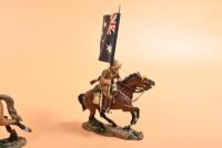 LIGHT HORSE: Two 1:30 scale King & Country's Light Horse all metal figurines. Australian Flag Bearer & Australian Light Horse Mounted Standard Bearer - 3