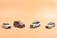 MITSUBISHI: Four VITESSE 1:43 scale Mitsubishi Police models. Mitsubishi Motors LANCER EVOLUTION X & Pajero Police models