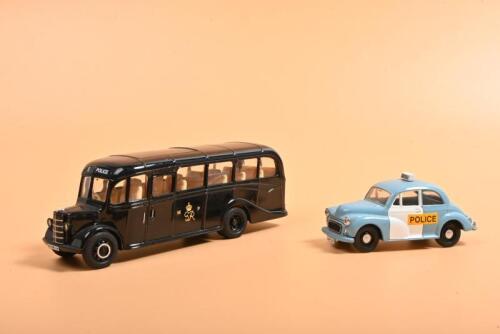POLICE SET: A Police set consisting of 'METROPOLITAN POLICE 'Bedford O.B. COACH in black & Morris Minor in light blue and white