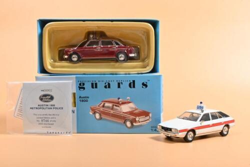 POLICE: Two 1:43 scale Lledo Vanguards models. Austin 1800 in colours of 'DIPLOMATIC PROTECTION GROUP' (VA08902) & Princess Police Car