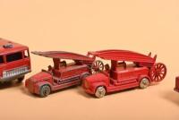 MATCHBOX: A group of Matchbox Regular Wheel models. Two No.9 MARQUIS SERIES III FIRE ENGINE & two No.57 Land Rover Fire Trucks - 3