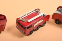 MATCHBOX: A group of Matchbox Regular Wheel models. Two No.9 MARQUIS SERIES III FIRE ENGINE & two No.57 Land Rover Fire Trucks - 9
